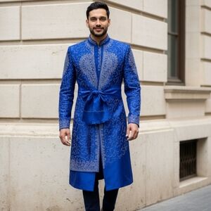 Skavij kurta Wedding Suit Dress Attire (4 Piece Set)